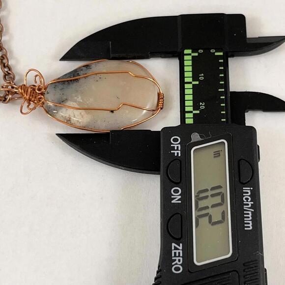 Handmade Wire Wrapped Montana Moss Agate Necklace Pendant Gemstone - Picture 2 of 3